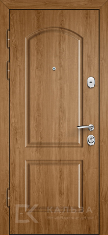 Фото №2 «Железная дверь серый бетон волна внутри дуб арочный №32»