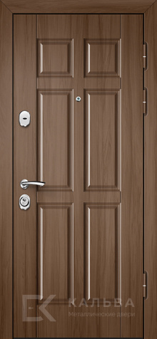 Фото «Железная дверь под дерево с классическими филенками и аркой №37»