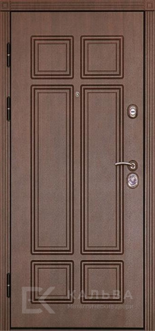 Фото №2 «Металлическая дверь с классической филёнкой и рыжей 3D-панелью №45»