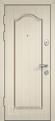 Фото №2 «Стальная дверь серая снаружи внутри дуб молочный классика №40»