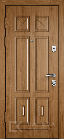 Фото №2 «Металлическая дверь классика светлая арка и тёмные филёнки МДФ №327»