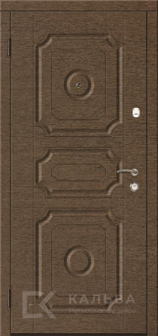 Фото №2 «Стальная дверь белая гладкая внутри панель орех для квартиры №36»